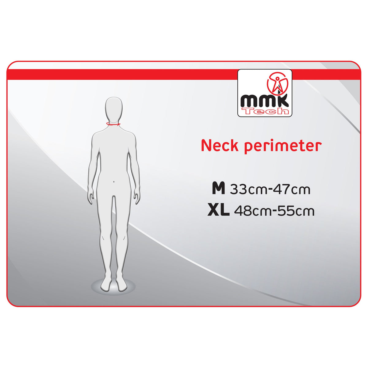 MMK Tech Nackenstütze – Größentabelle Halsumfang
