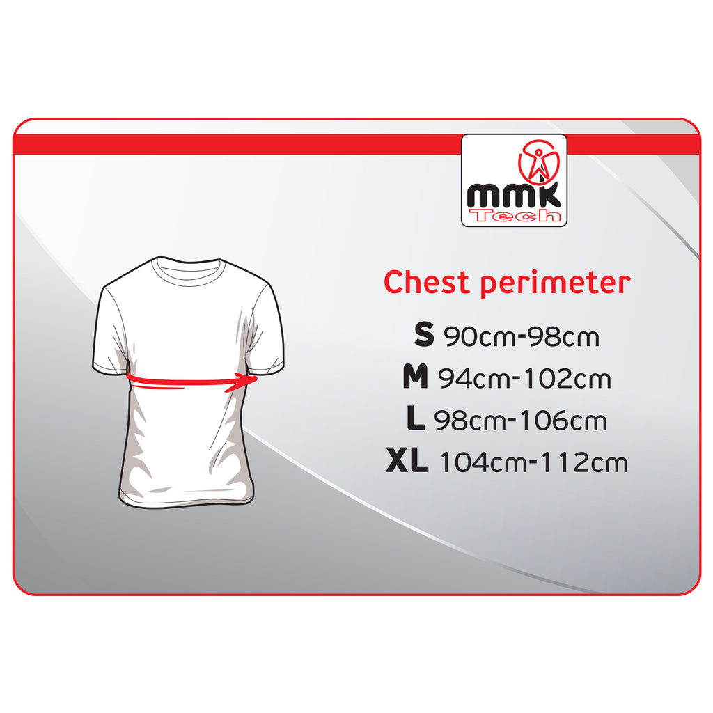 MMK Tech Shirt kurzarm – Größentabelle Brustumfang