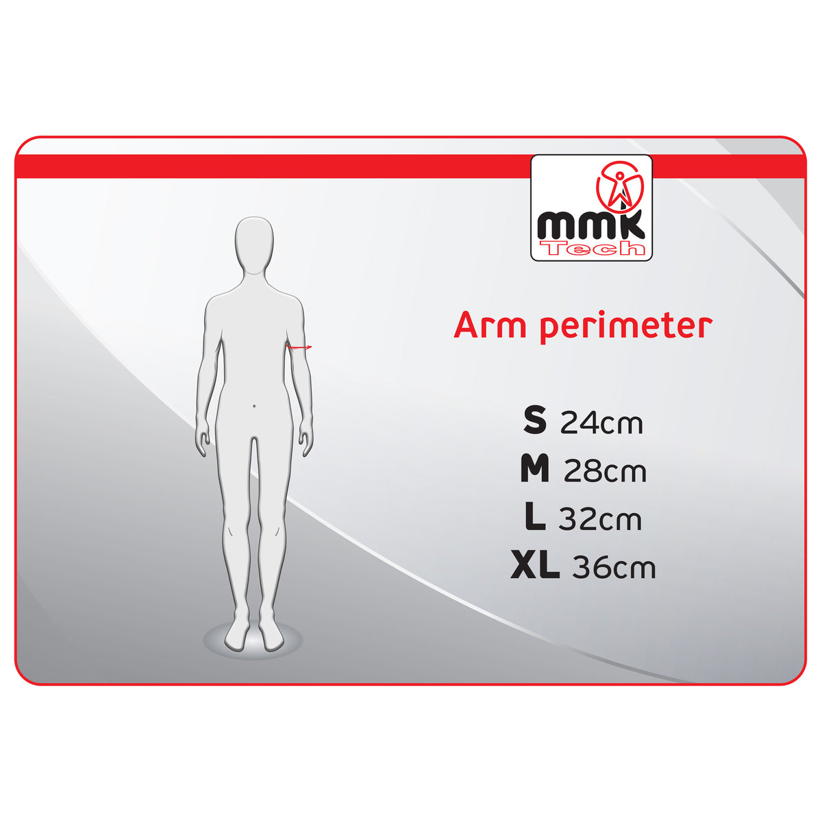 MMK Tech Arm-Sleeve – Größentabelle Oberarmumfang