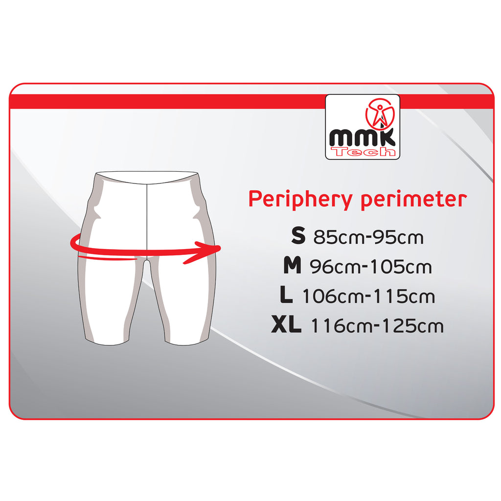 MMK Tech Leggings kurz 2/4 – Größentabelle Hüft-/Taillenumfang